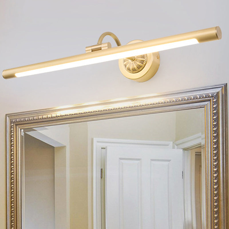 Testa regolabile Light LED lineare Luce moderna Minimalismo Brass Vanity Luce neutra per mobile da bagno