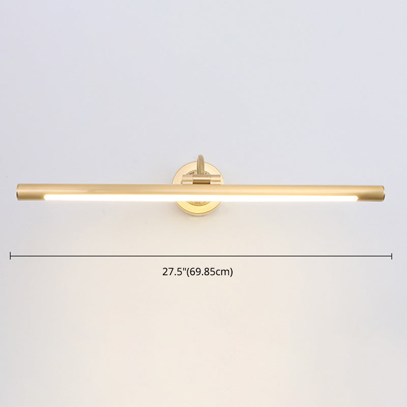 Testa regolabile Light LED lineare Luce moderna Minimalismo Brass Vanity Luce neutra per mobile da bagno