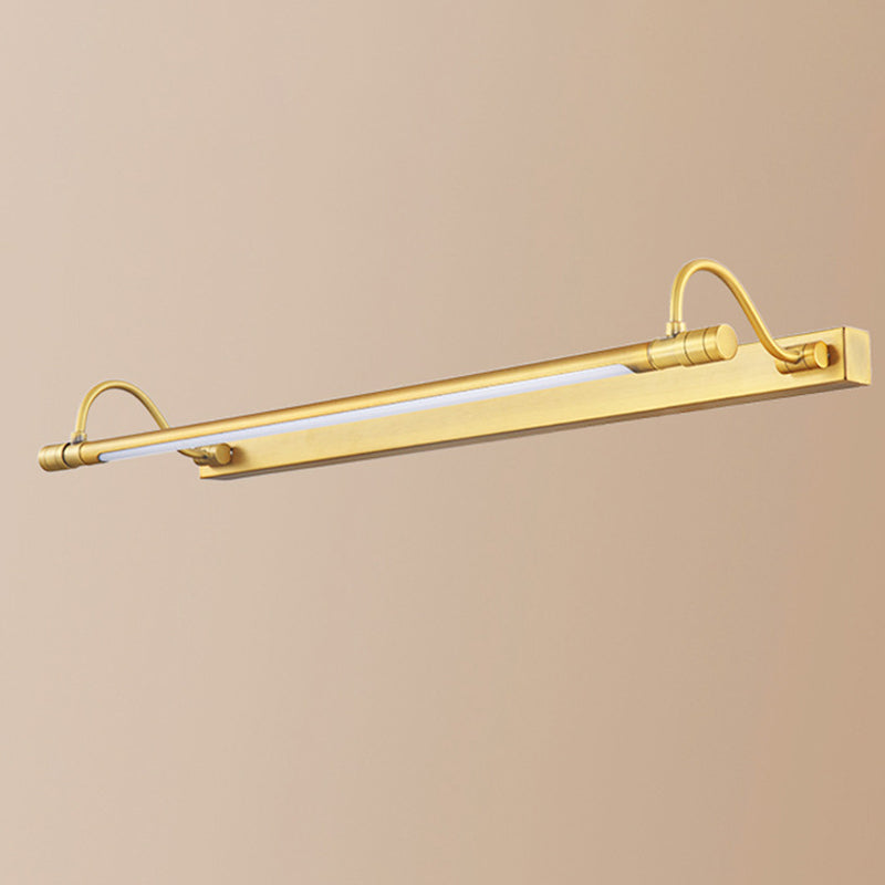 Adjustable Head Linear LED Wall Light Modern Minimalism Brass Vanity Neutral Light for Bathroom Cabinet