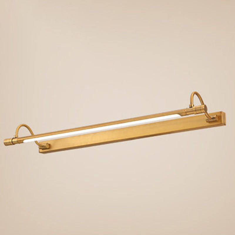 Testa regolabile Light LED lineare Luce moderna Minimalismo Brass Vanity Luce neutra per mobile da bagno