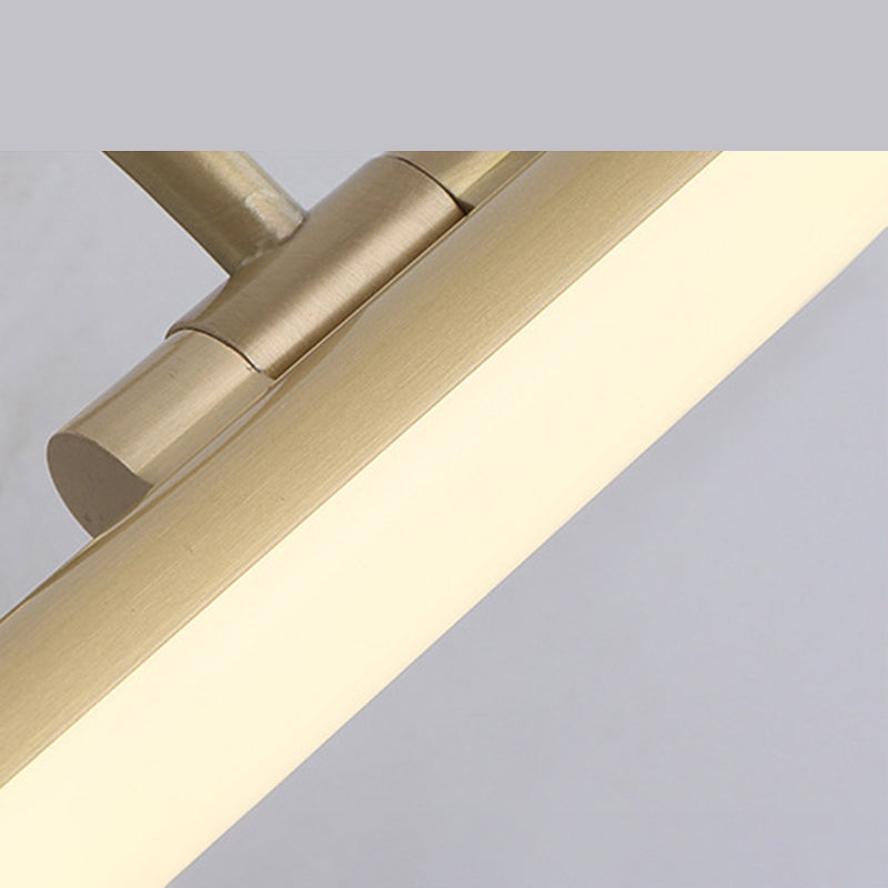 Testa regolabile Light LED lineare Luce moderna Minimalismo Brass Vanity Luce neutra per mobile da bagno