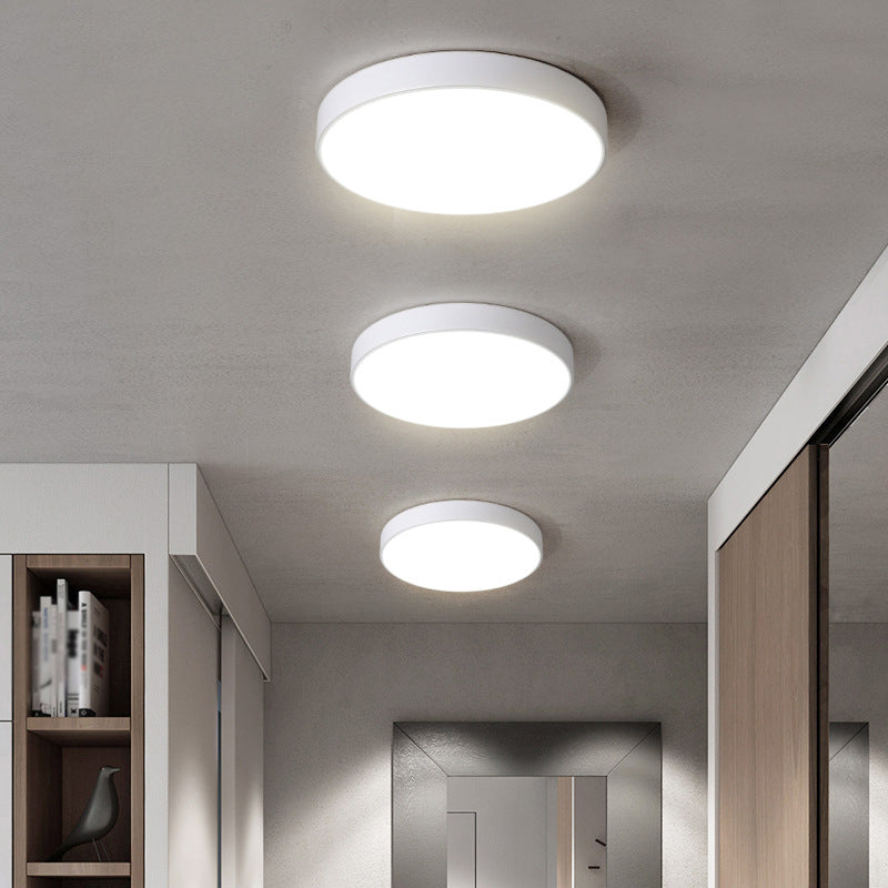 Plafonnier LED rond en acrylique, luminaire de Style nordique simple, pour couloir d'entrée