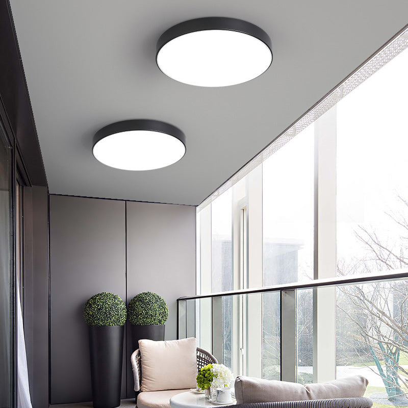 Plafonnier LED rond en acrylique, luminaire de Style nordique simple, pour couloir d'entrée