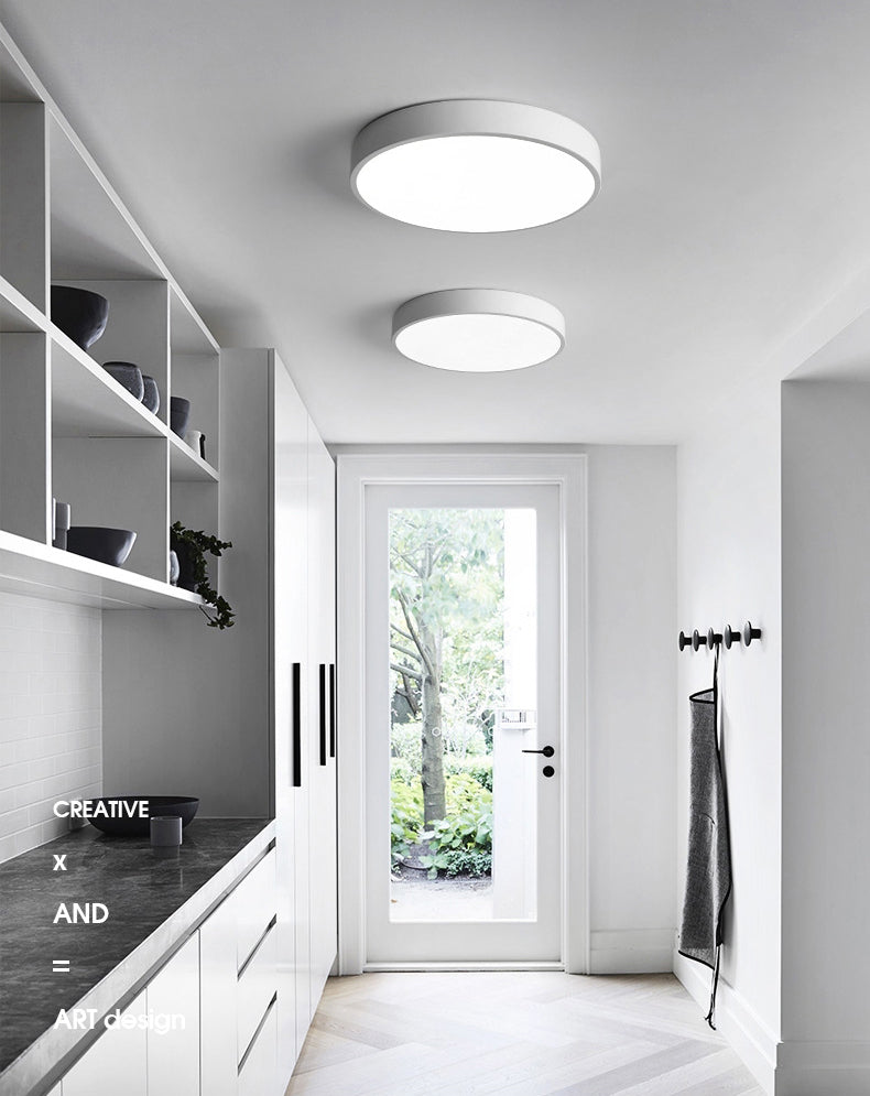 Plafonnier LED rond en acrylique, luminaire de Style nordique simple, pour couloir d'entrée