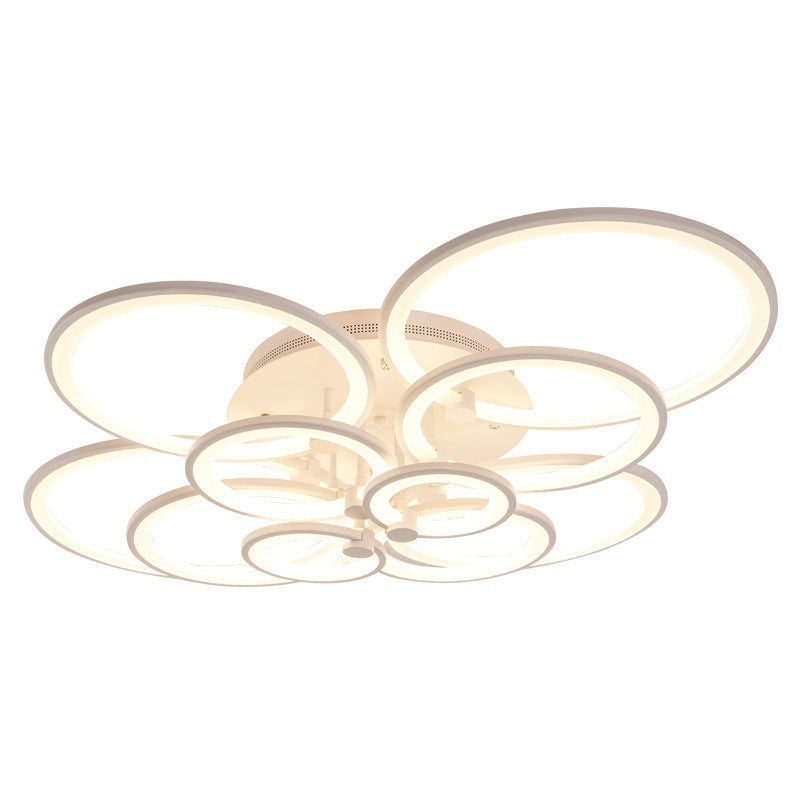 Moderne cirkelvormige schaduw binnen LED plafondlicht acryl semi -spoeling mount
