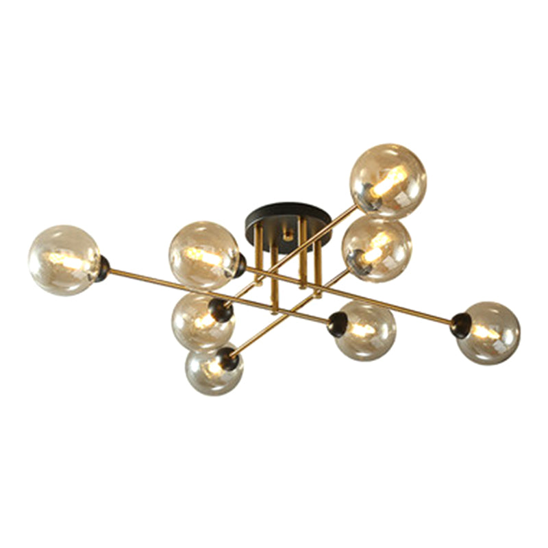 Luz de techo de vidrio moderno de lámpara de montaje de techo esférico