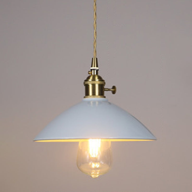Apparecchiatura a pendente conica a 1 luci Accensione ceramica vintage per sala da pranzo