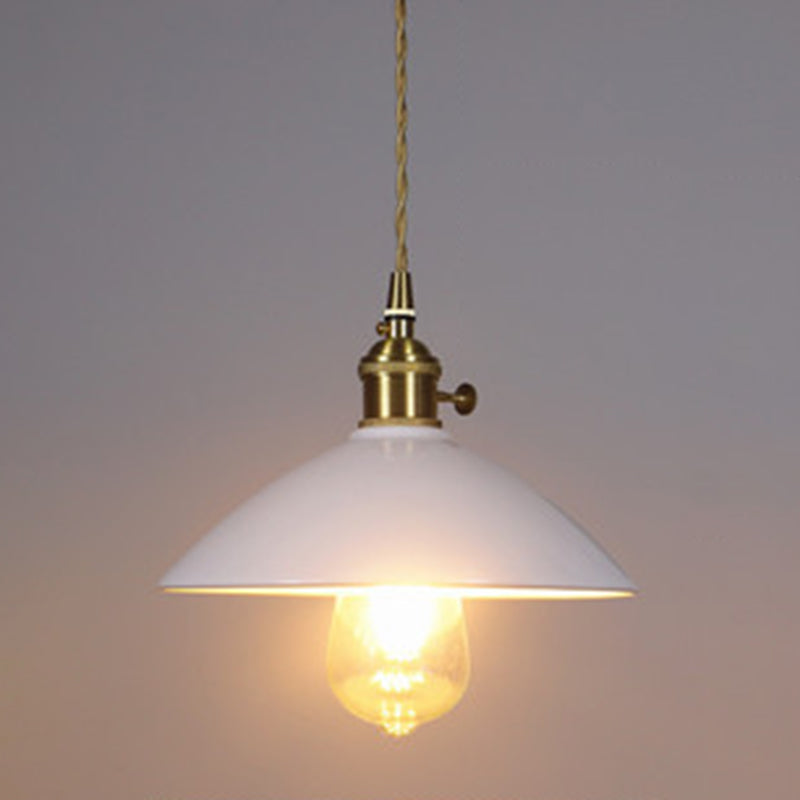 Apparecchiatura a pendente conica a 1 luci Accensione ceramica vintage per sala da pranzo
