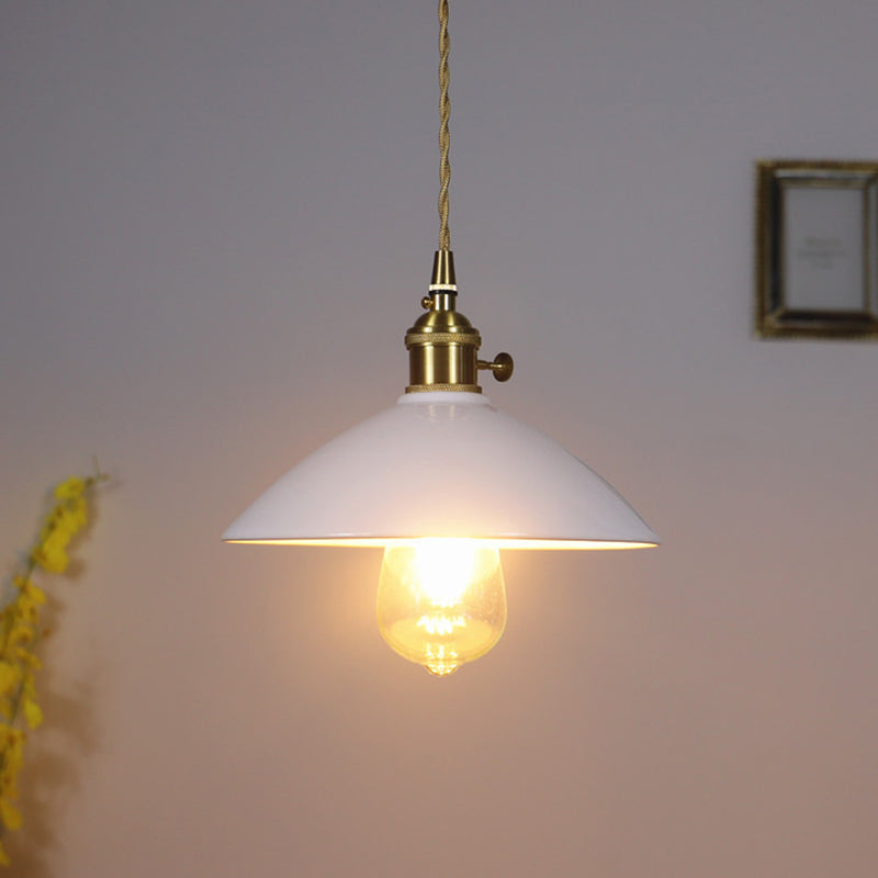 Apparecchiatura a pendente conica a 1 luci Accensione ceramica vintage per sala da pranzo