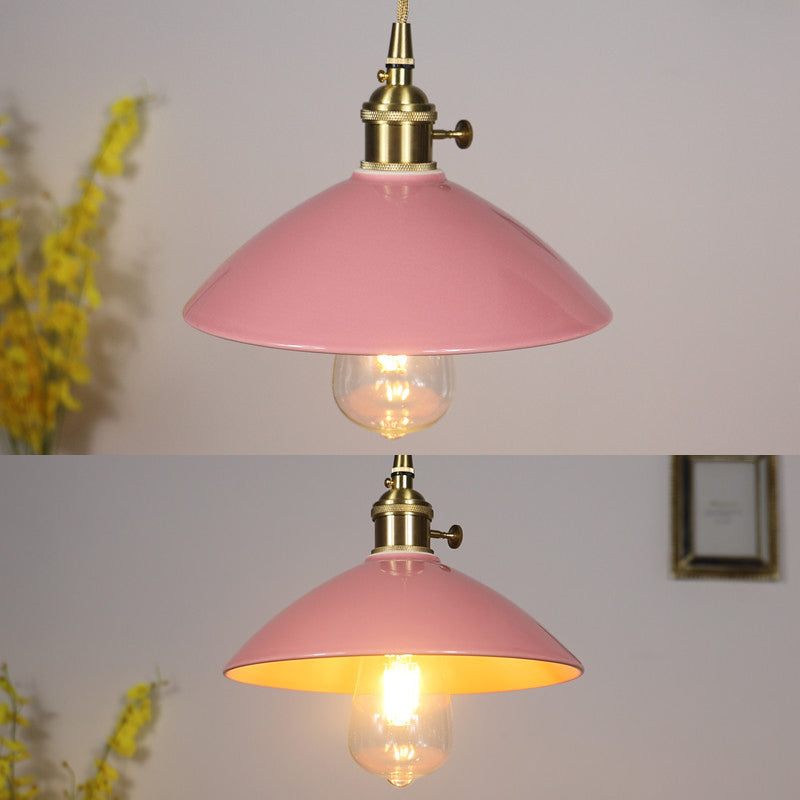 Apparecchiatura a pendente conica a 1 luci Accensione ceramica vintage per sala da pranzo