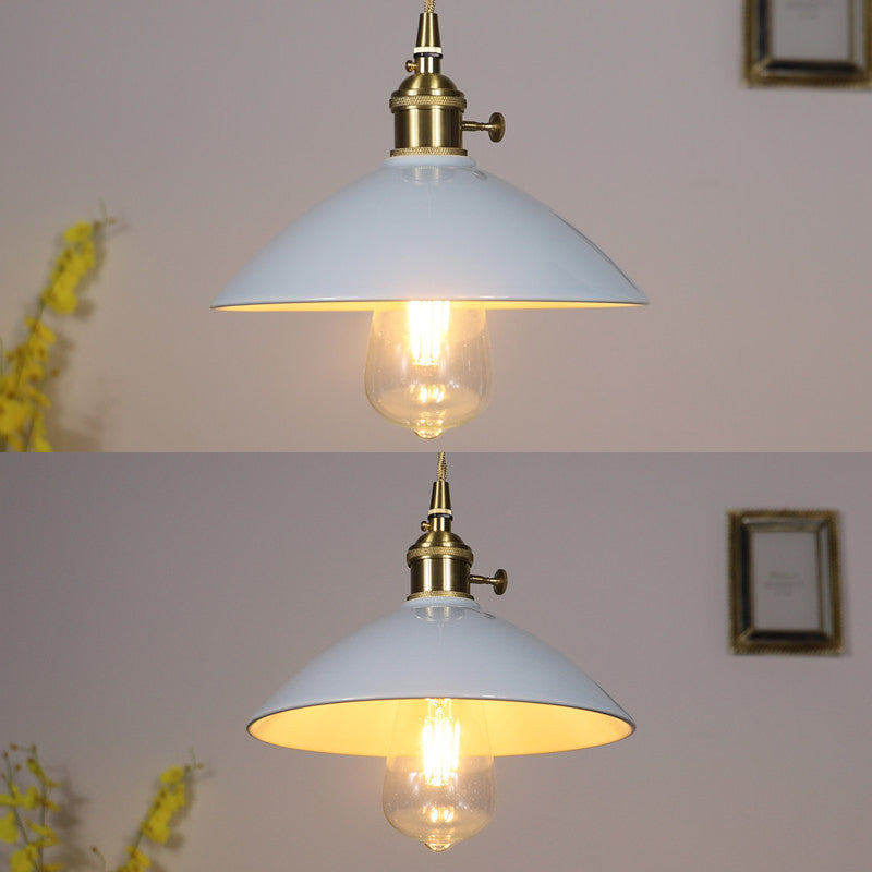 Apparecchiatura a pendente conica a 1 luci Accensione ceramica vintage per sala da pranzo