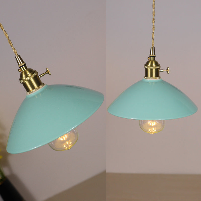 Apparecchiatura a pendente conica a 1 luci Accensione ceramica vintage per sala da pranzo
