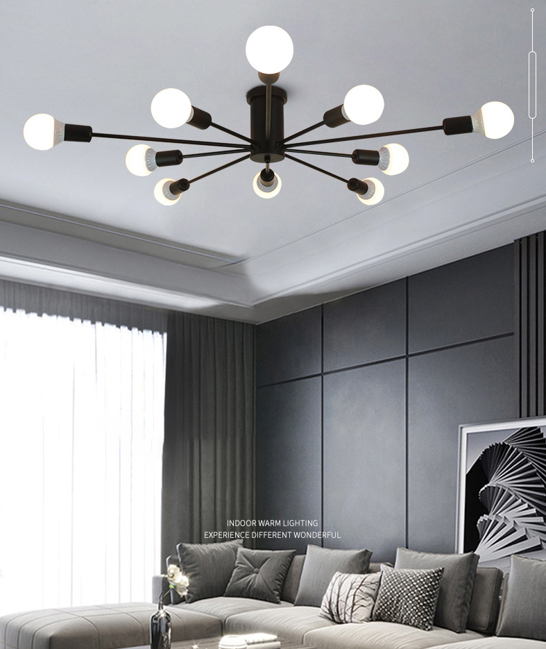 Faculteur de plafond en métal créatif de style nordique
