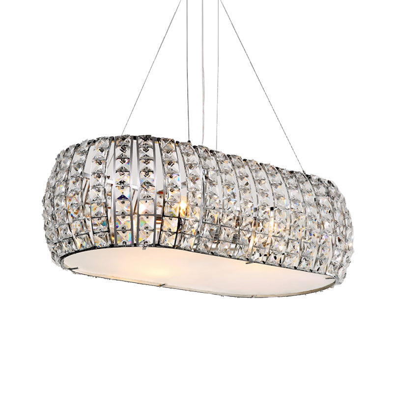 Laser Cut Ceiling Chandelier Tradition Clear Crystal 6 Heads Gold Suspension Pendant Light