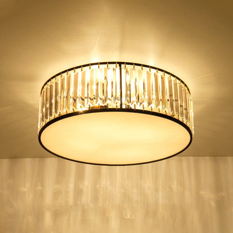 Modern Simplicity Round Crystal Ceiling Light Hardware Lamp Body for Living Room