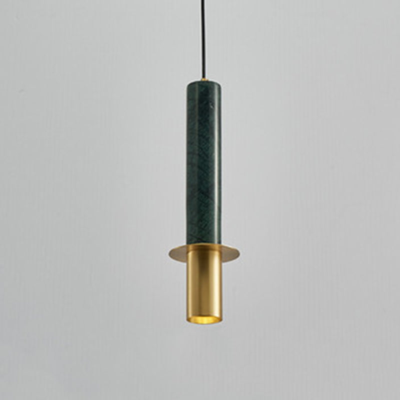 Nordic Modern Long Cylindrical Shape Pendant Light Stone Small Suspension Light  for Living Room