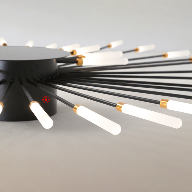 Multi-head Sputnik Semi-ceiling Light Modern Acrylic Semi Flushmount Ceiling Light for Bedroom