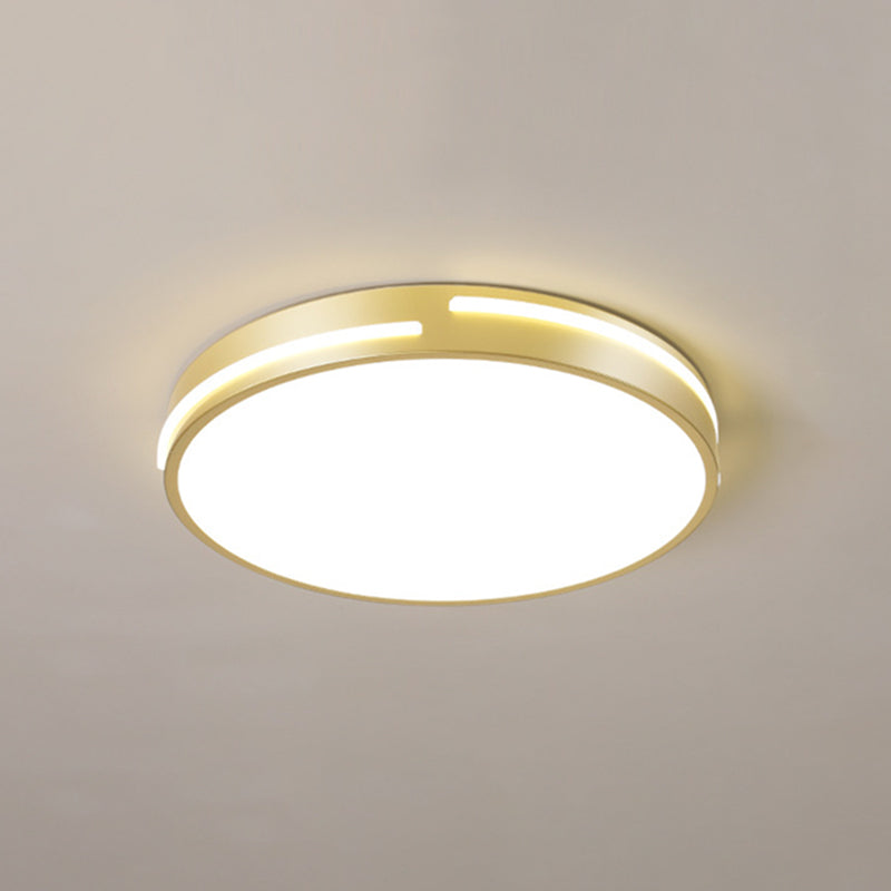 Modern Minimalist Metal Flush Mount Ceiling Lamp Round Shape LED Flush Mount Lighting for Bedroom