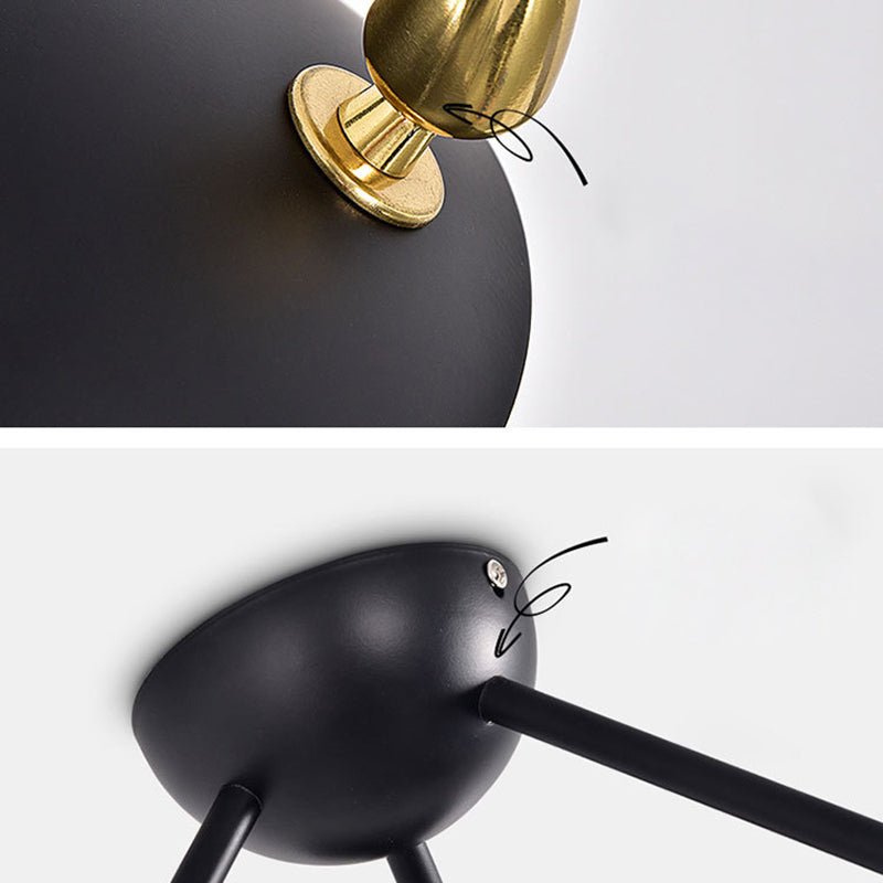 Platypus plafondarmatuur postmodern metalen 3-licht zwarte hanglamp voor eetkamer