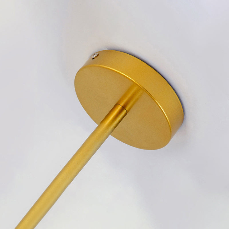 Noordse stijl creatief glas orb kroonluchter gouden eetkamerverlichting met 19,6 "verstelbare ophangstang