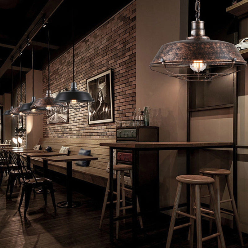 CAGE 1 Light Pendse Lightsing Lights Industrial Metal Lights Pends para restaurante para restaurante