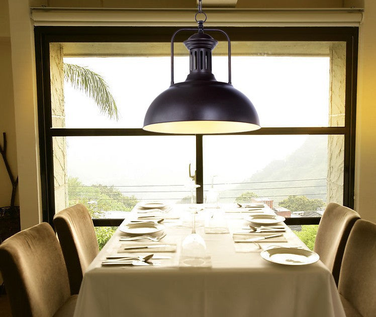 APELIZACIÓN DE LUZ HANGING METAL Estilo industrial Restaurante Black Shaded Restaurant Light