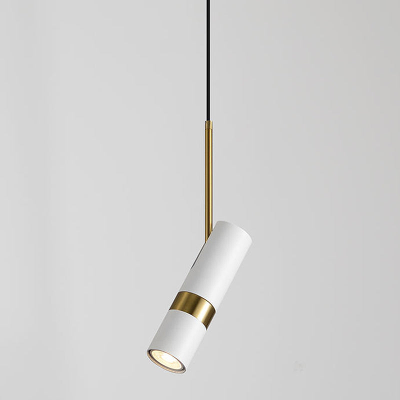 Metall Tubular Spotlight Anhänger postmodern 1 Kopf Rotatable Lesebuchlicht für Schlafzimmer