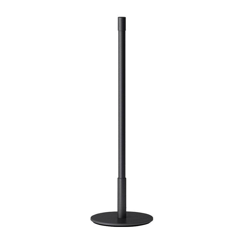 Lampada da comodino a forma di tavolo a forma di asta nera per camera da letto per camera da letto