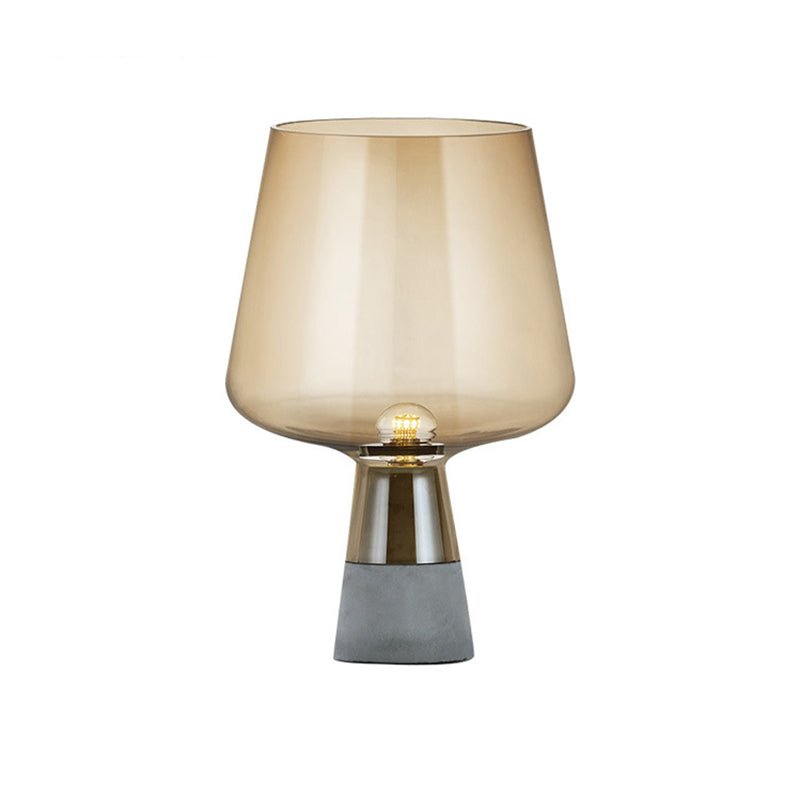 Lampe de table en verre créatif en forme de gobelett