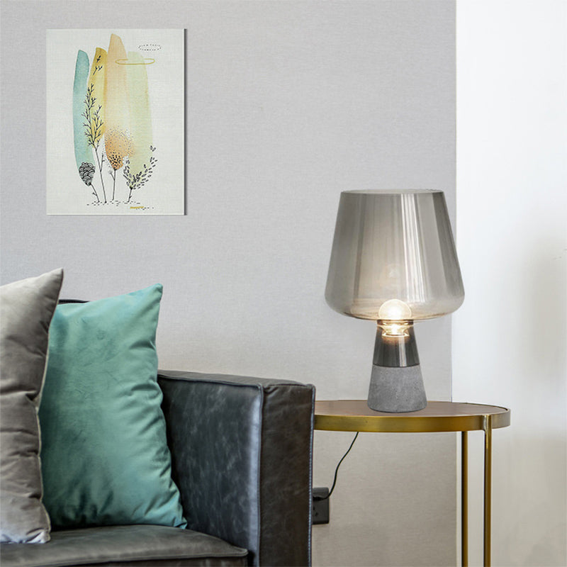 Lampe de table en verre créatif en forme de gobelett