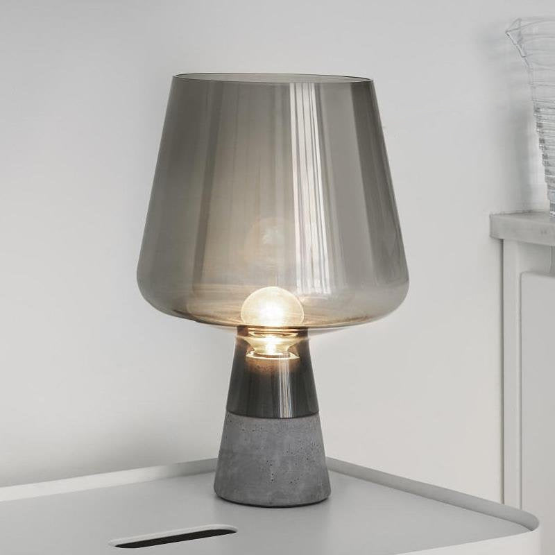 Lampe de table en verre créatif en forme de gobelett