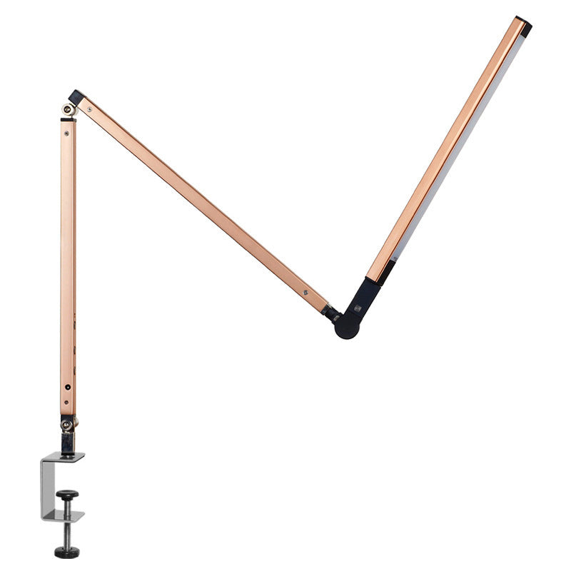 3-Arm Linear LED Task Light Minimalist Metal Office Desk Lamp with U Shaped Clamp