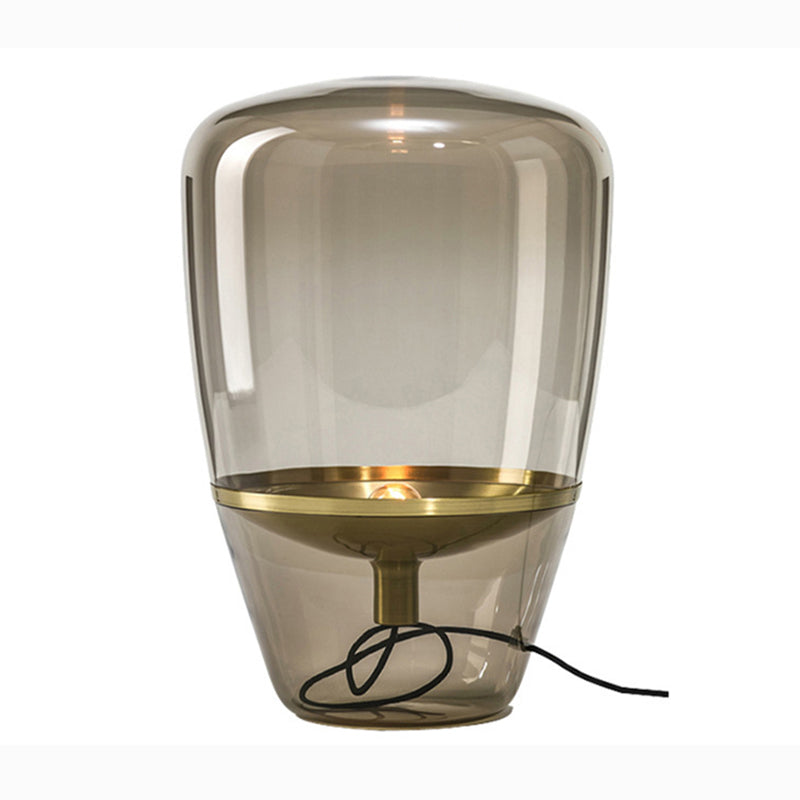 15,7 "H semplicità lampada da tavolo in vetro a bulbo singolo stile minimalismo in stile nordico per camera da letto