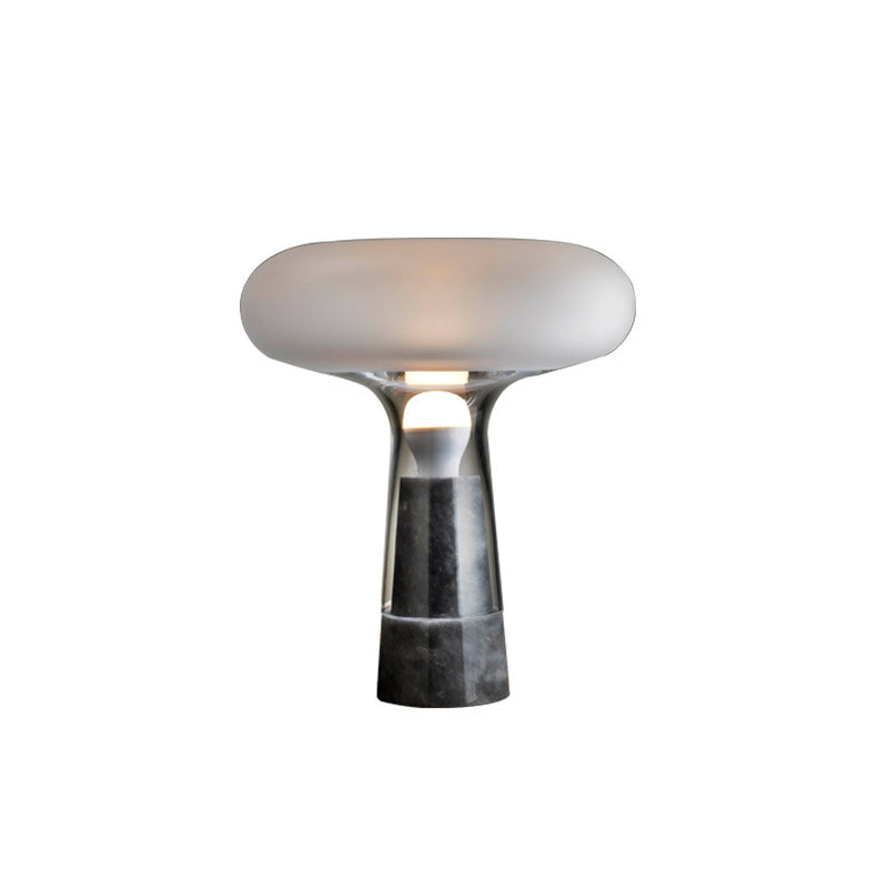 Lampe de table en verre de nuage de champignons créatifs 1 lumière de style nordique marbre maison de nuit décorative Lumière