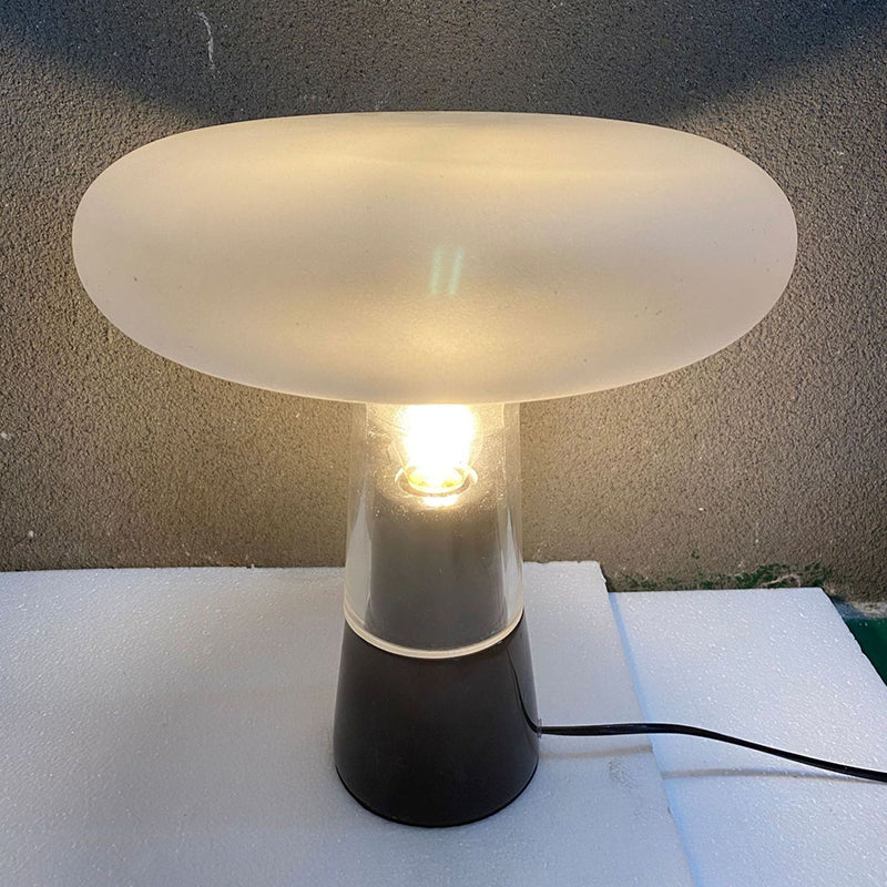Lampe de table en verre de nuage de champignons créatifs 1 lumière de style nordique marbre maison de nuit décorative Lumière