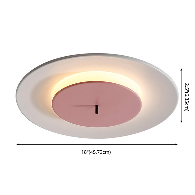 Double Rings Ceiling Flush Mount Lights Modern Acrylic 1 Light Ceiling Lamp
