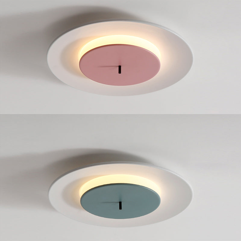 Double Rings Ceiling Flush Mount Lights Modern Acrylic 1 Light Ceiling Lamp