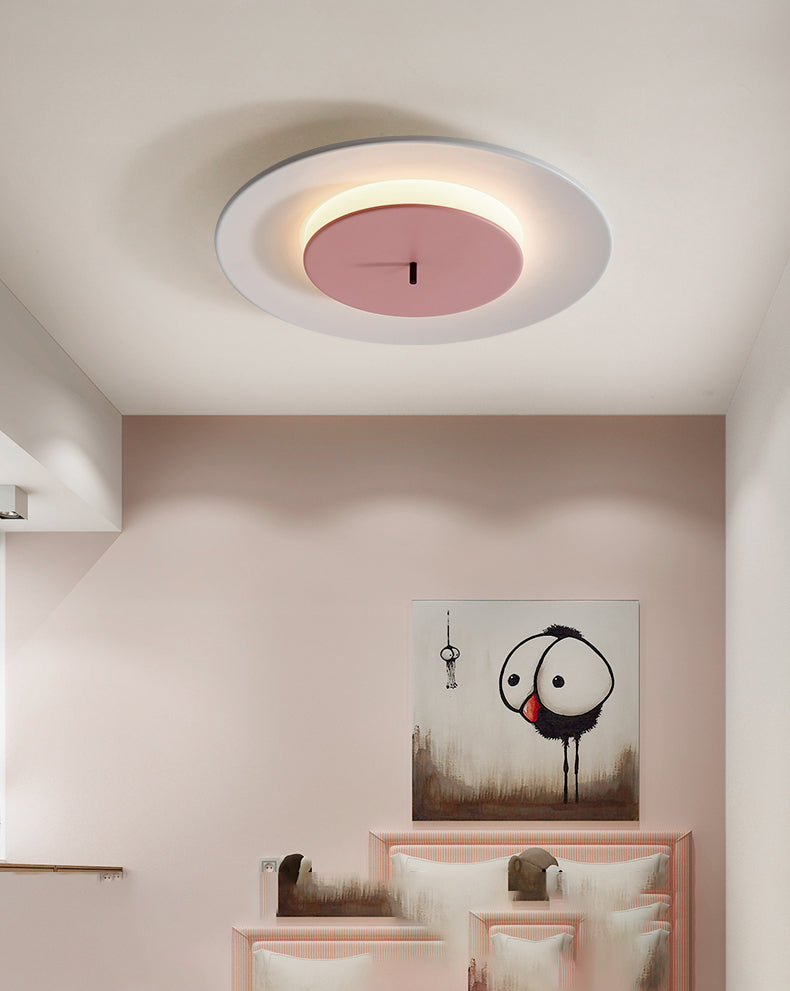 Double Rings Ceiling Flush Mount Lights Modern Acrylic 1 Light Ceiling Lamp