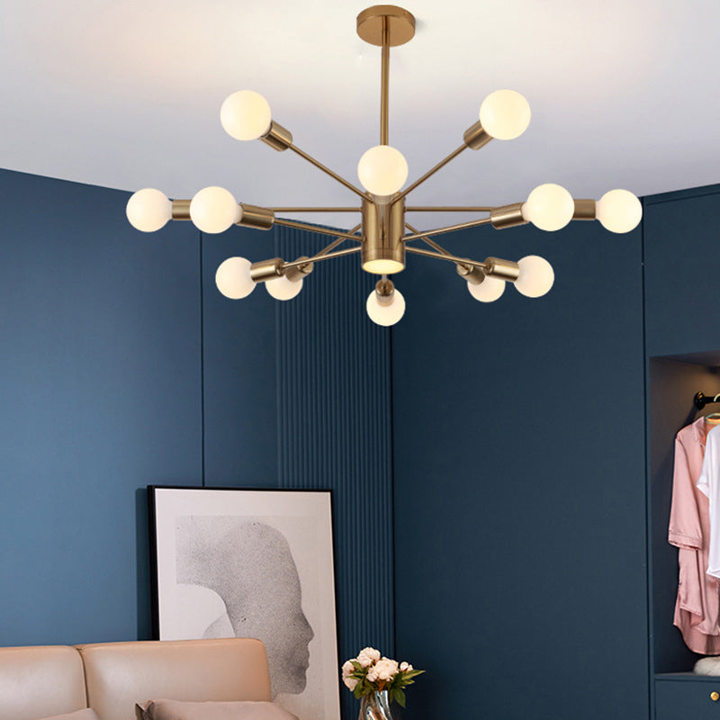 Lumo elettroplato di illuminazione in stile nordico oro con seppietti a LED Multi-Lights Apparecchiatura della sala da pranzo