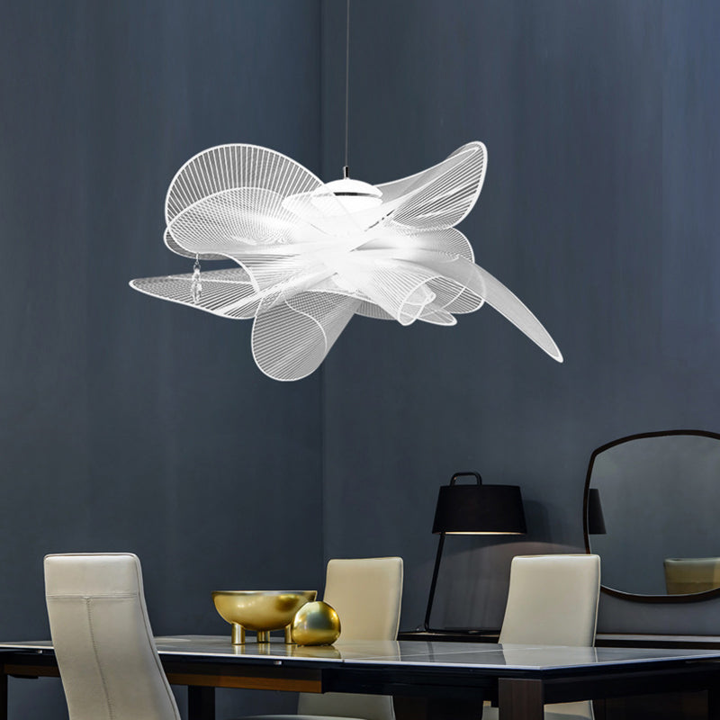 Luz de colgante colgante sombreado de estilo acrílico Led acrílico Luz colgante de luz en blanco