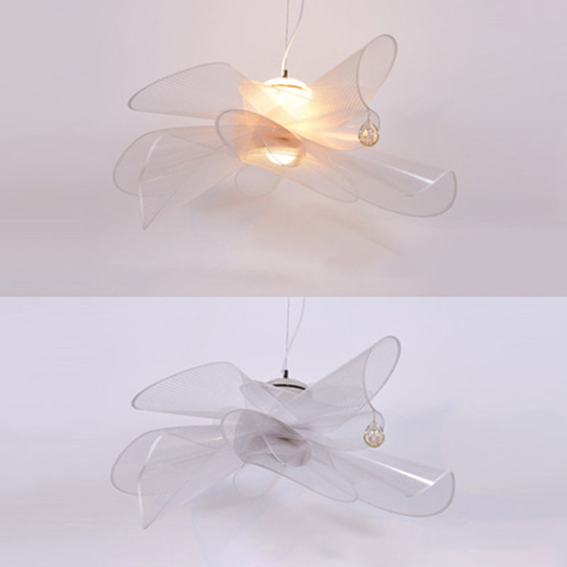 Luz de colgante colgante sombreado de estilo acrílico Led acrílico Luz colgante de luz en blanco