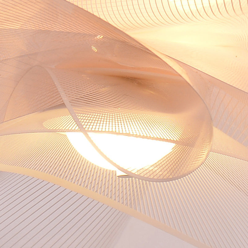 Luz de colgante colgante sombreado de estilo acrílico Led acrílico Luz colgante de luz en blanco