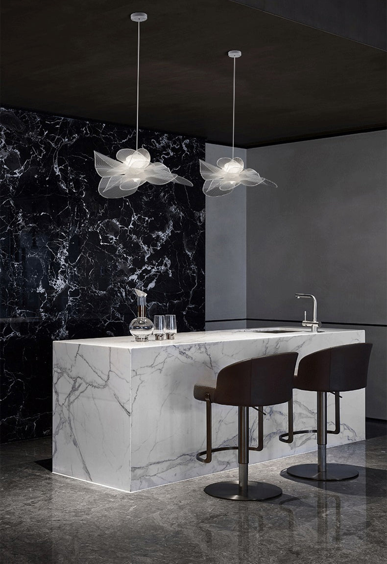 Luz de colgante colgante sombreado de estilo acrílico Led acrílico Luz colgante de luz en blanco