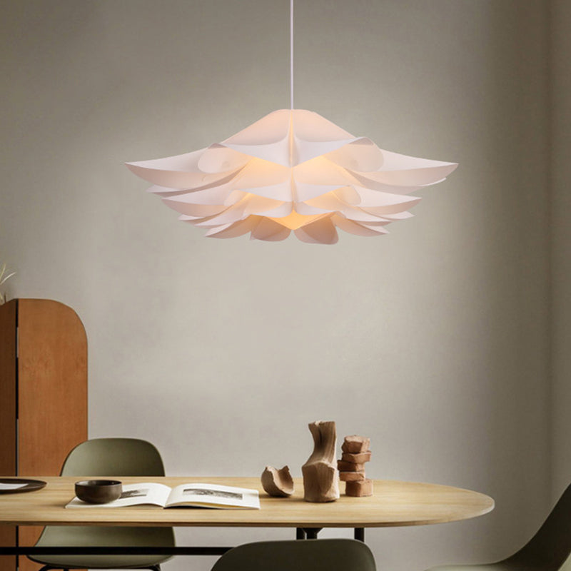 Flower Pendant Ceiling Light Contemporary Style Acrylic White Hanging Pendant Light