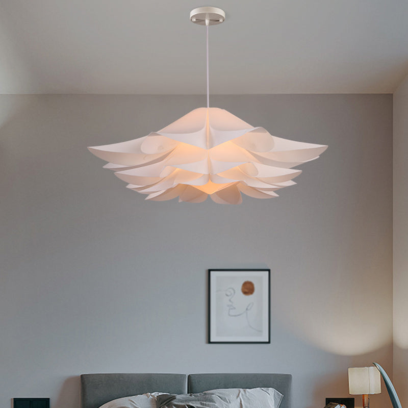 Flower Pendant Ceiling Light Contemporary Style Acrylic White Hanging Pendant Light
