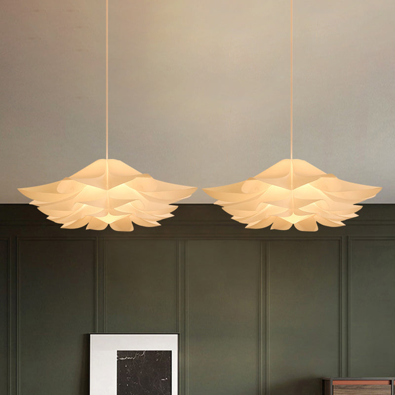 Flower Pendant Ceiling Light Contemporary Style Acrylic White Hanging Pendant Light