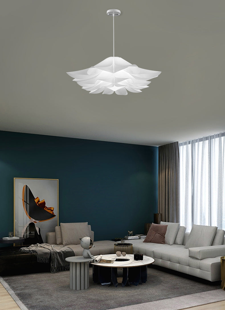 Flower Pendant Ceiling Light Contemporary Style Acrylic White Hanging Pendant Light