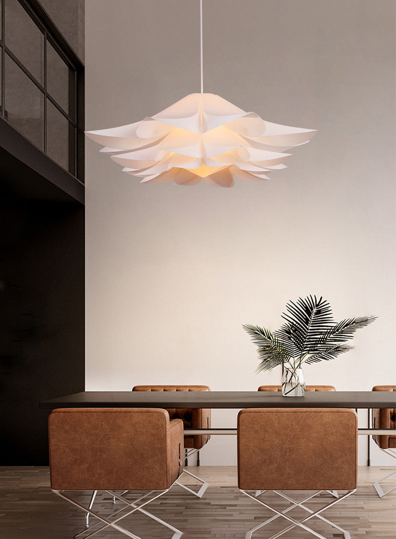 Flower Pendant Ceiling Light Contemporary Style Acrylic White Hanging Pendant Light