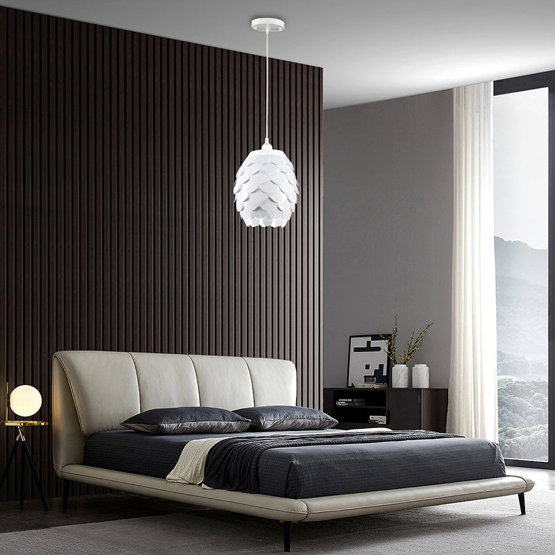 Lámpara de suspensión de techo de piña estilo acrílico blanco acrívico accesorio de luz colgante