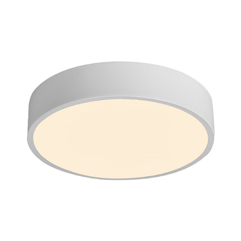 Nordic macaron LED plafonnier rond acrylique abat - jour chambre en fonte bordure